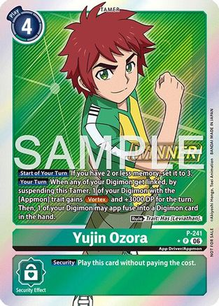 Image of Yujin Ozora (Official Store Tournament 2026 Vol. 3 Winner) (P-241) - Digimon Promotion Cards Foil