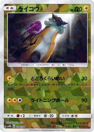 Image of Raikou (Mirror Holofoil) (034/150) - SM8b GX Ultra Shiny Holofoil