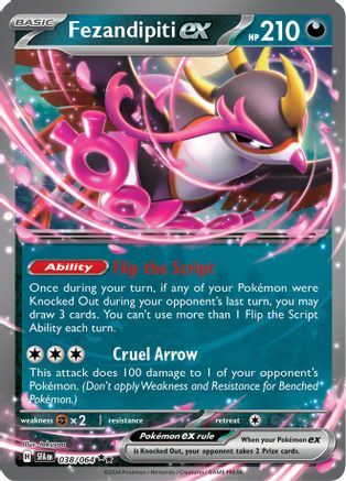 Image of Fezandipiti ex (Starless Foil) 038/064  - Holofoil Deck Exclusives - Double Rare
