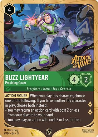 Image of Buzz Lightyear - Providing Cover (5) - Disney Lorcana Promo Cards Holofoil