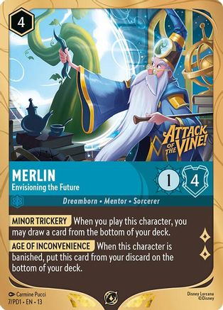 Image of Merlin - Envisioning the Future (7) - Disney Lorcana Promo Cards Holofoil