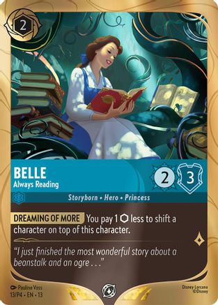 Image of Belle - Always Reading (13) - Disney Lorcana Promo Cards Holofoil