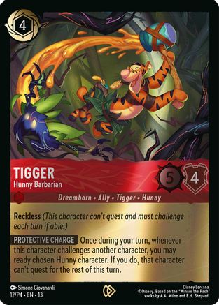 Image of Tigger - Hunny Barbarian (12) - Disney Lorcana Promo Cards Cold Foil