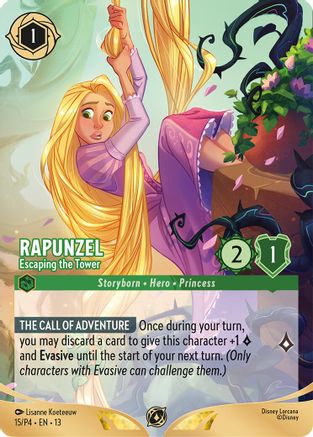 Image of Rapunzel - Escaping the Tower (Store Championship Participant) (15) - Disney Lorcana Promo Cards