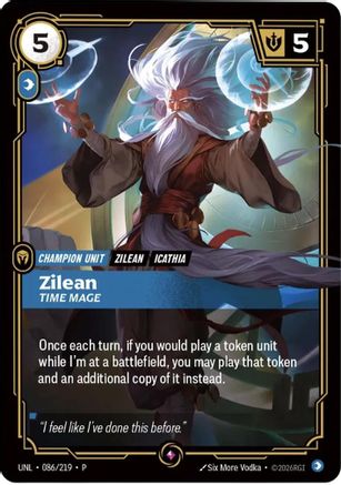 Image of Zilean - Time Mage (086/219) - Riftbound Organized Play Promotional Cards Foil