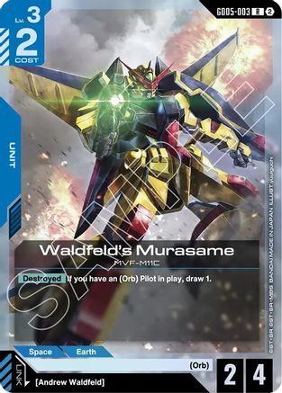 Image of Waldfeld's Murasame (GD05-003) - Freedom Ascension Holofoil