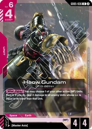 Image of Haow Gundam (GD05-036) - Freedom Ascension Holofoil