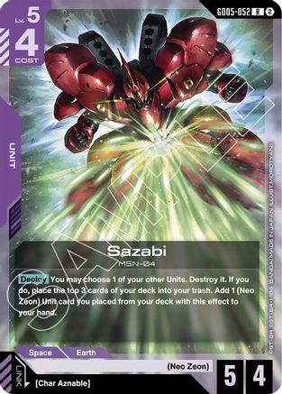Image of Sazabi (GD05-052) (GD05-052) - Freedom Ascension Holofoil