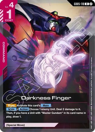 Image of Darkness Finger (GD05-110) - Freedom Ascension Holofoil