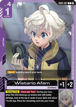 Image of Wistario Afam (GD03-097) - Deck Build Box Freedom Ascension