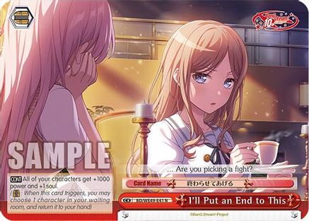 Image of I'll Put an End to This (BD/WE49-E41) - BanG Dream! 10th Anniversary! Premium Booster