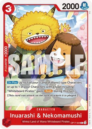 Image of Inuarashi & Nekomamushi (OP17-004) - The World's Strongest Warriors