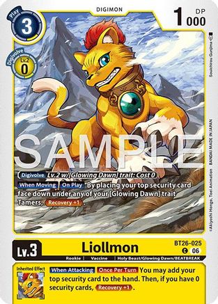 Image of Liollmon (BT26-025) - Timeless Bonds
