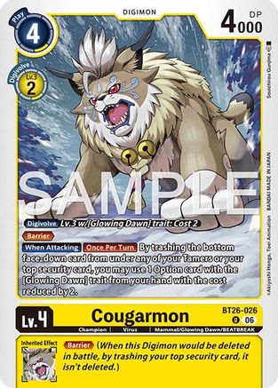 Image of Cougarmon (BT26-026) - Timeless Bonds