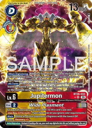 Image of Jupitermon // Wide Plasmet (Alternate Art) (BT26-033) - Timeless Bonds Foil