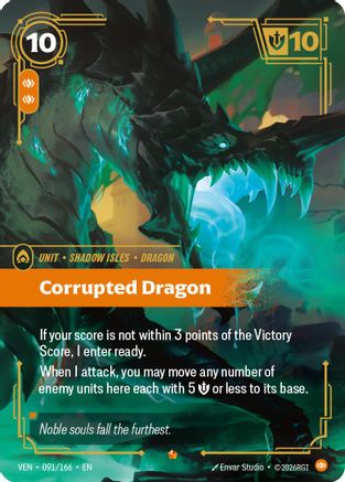 Image of Corrupted Dragon (091/166) - Vendetta Foil