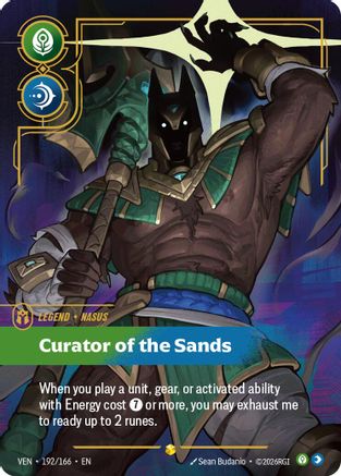 Image of Nasus - Curator of the Sands (Overnumbered) (192/166) - Vendetta Foil