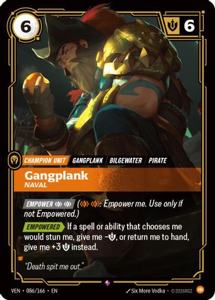 Image of Gangplank - Naval (086/166) - Vendetta Foil