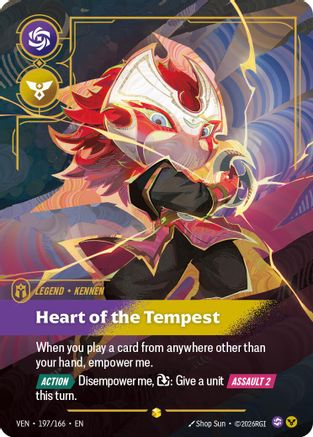 Image of Kennen - Heart of the Tempest (Overnumbered) (197/166) - Vendetta Foil