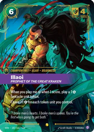 Image of Illaoi - Prophet of the Great Kraken (Overnumbered) (182/166) - Vendetta Foil