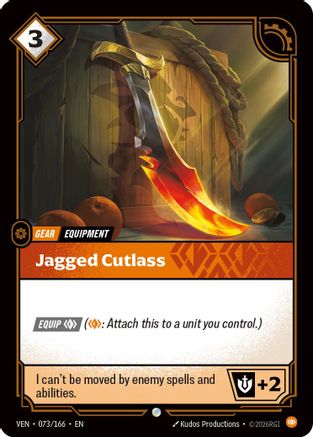 Image of Jagged Cutlass (073/166) - Vendetta