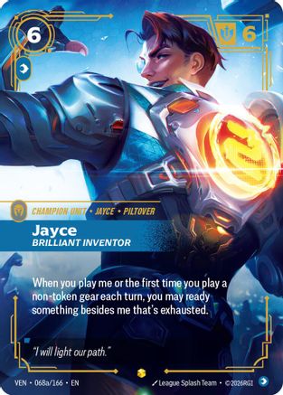 Image of Jayce - Brilliant Inventor (Alternate Art) (068a/166) - Vendetta Foil