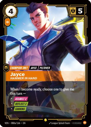 Image of Jayce - Hammer in Hand (Alternate Art) (088a/166) - Vendetta Foil