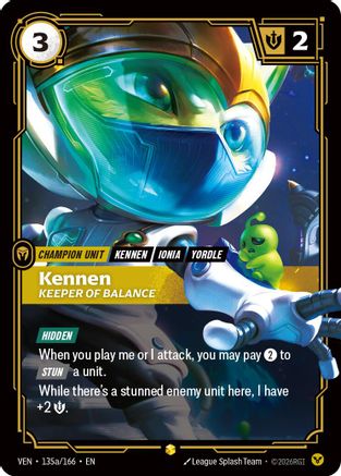 Image of Kennen - Keeper of Balance (Alternate Art) (135a/166) - Vendetta Foil