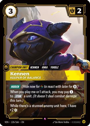 Image of Kennen - Keeper of Balance (135/166) - Vendetta Foil