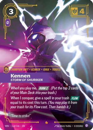 Image of Kennen - Storm of Shuriken (113/166) - Vendetta Foil