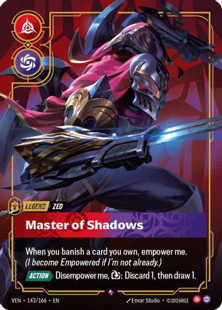 Image of Zed - Master of Shadows (143/166) - Vendetta Foil