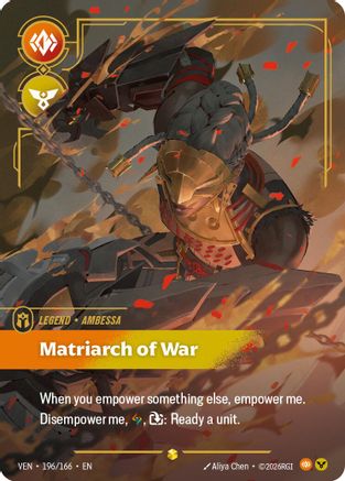 Image of Ambessa - Matriarch of War (Overnumbered) (196/166) - Vendetta Foil