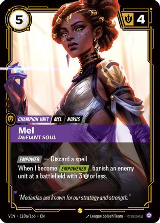 Image of Mel - Defiant Soul (Alternate Art) (110a/166) - Vendetta Foil