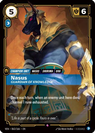 Image of Nasus - Guardian of Knowledge (063/166) - Vendetta Foil