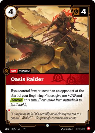Image of Oasis Raider (006/166) - Vendetta