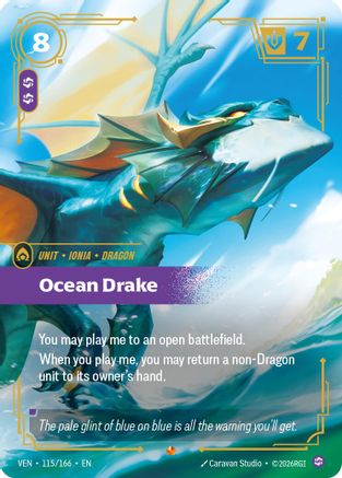 Image of Ocean Drake (115/166) - Vendetta Foil