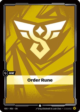 Image of Order Rune (R06) - Vendetta Foil