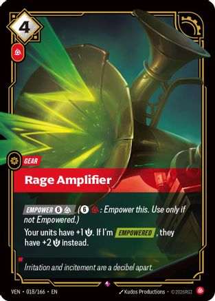 Image of Rage Amplifier (018/166) - Vendetta Foil