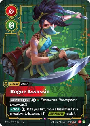 Image of Akali - Rogue Assassin (139/166) - Vendetta Foil