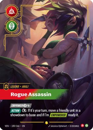 Image of Akali - Rogue Assassin (Overnumbered) (189/166) - Vendetta Foil