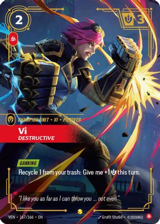 Image of Vi - Destructive (Overnumbered) (167/166) - Vendetta Foil
