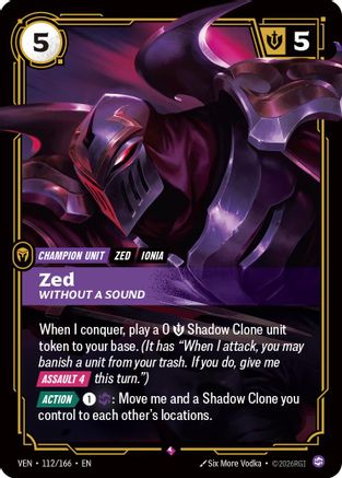 Image of Zed - Without a Sound (112/166) - Vendetta Foil