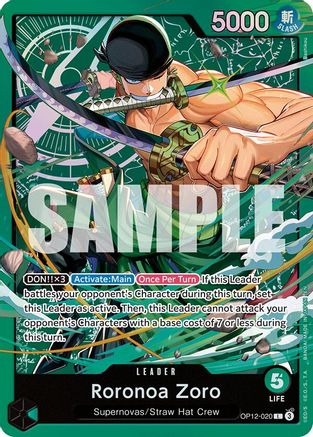 Image of Roronoa Zoro (OP12-020) (OP12-020) - Starter Deck 32: GREEN Roronoa Zoro Foil
