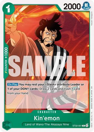 Image of Kin'emon (ST32-001) - Starter Deck 32: GREEN Roronoa Zoro