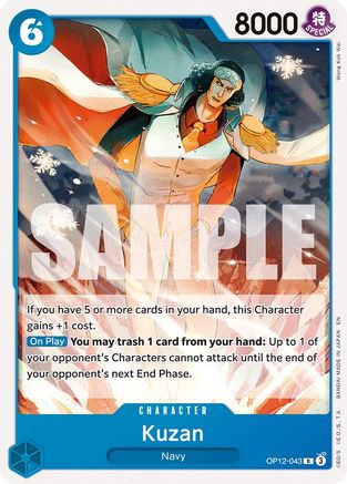 Image of Kuzan (OP12-043) (OP12-043) - Starter Deck 33: BLUE Kuzan