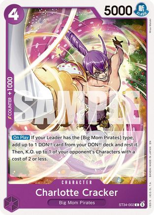 Image of Charlotte Cracker (ST34-002) - Starter Deck 34: PURPLE Charlotte Katakuri