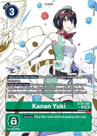 Image of Kanan Yuki (Alternate Art) (BT26-090) - Timeless Bonds Foil