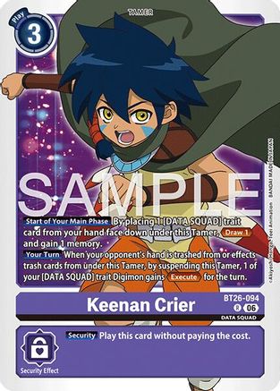 Image of Keenan Crier (BT26-094) - Timeless Bonds Foil