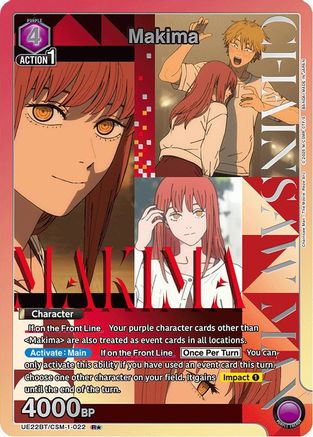Image of Makima (022) (R*) (UE22BT/CSM-1-022) - UE22BT CHAINSAW MAN Foil