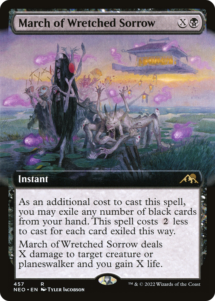 Image of March of Wretched Sorrow (Extended Art) [Kamigawa: Neon Dynasty]